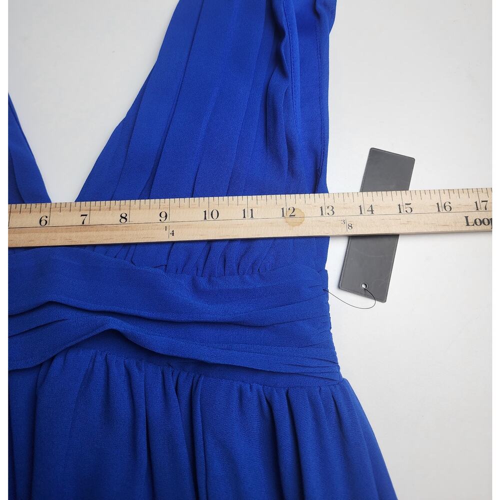 Lulus Dress Womens S Divine Dahlia Royal Blue Midi prom wedding formal cocktail - Picture 9 of 13